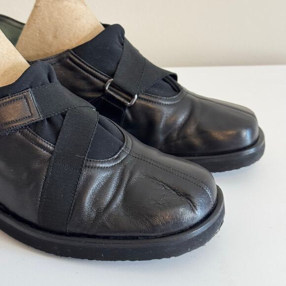 Thierry Rabotin Lena Walking Shoes Womens 8 Black Leather Slip On Made in Italy - Picture 3 of 13